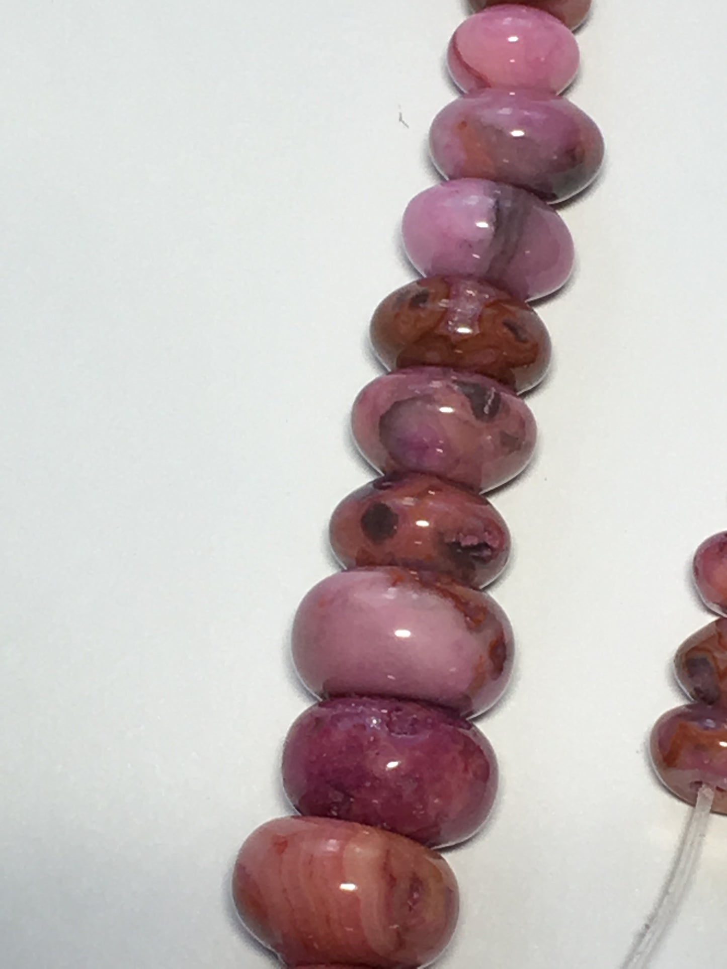 Purple Crazy Lace Agate Rondelles, Semi-Precious Stone Beads, 6-16 mm, 16-Inch Strand, Ready-to-Make Necklace