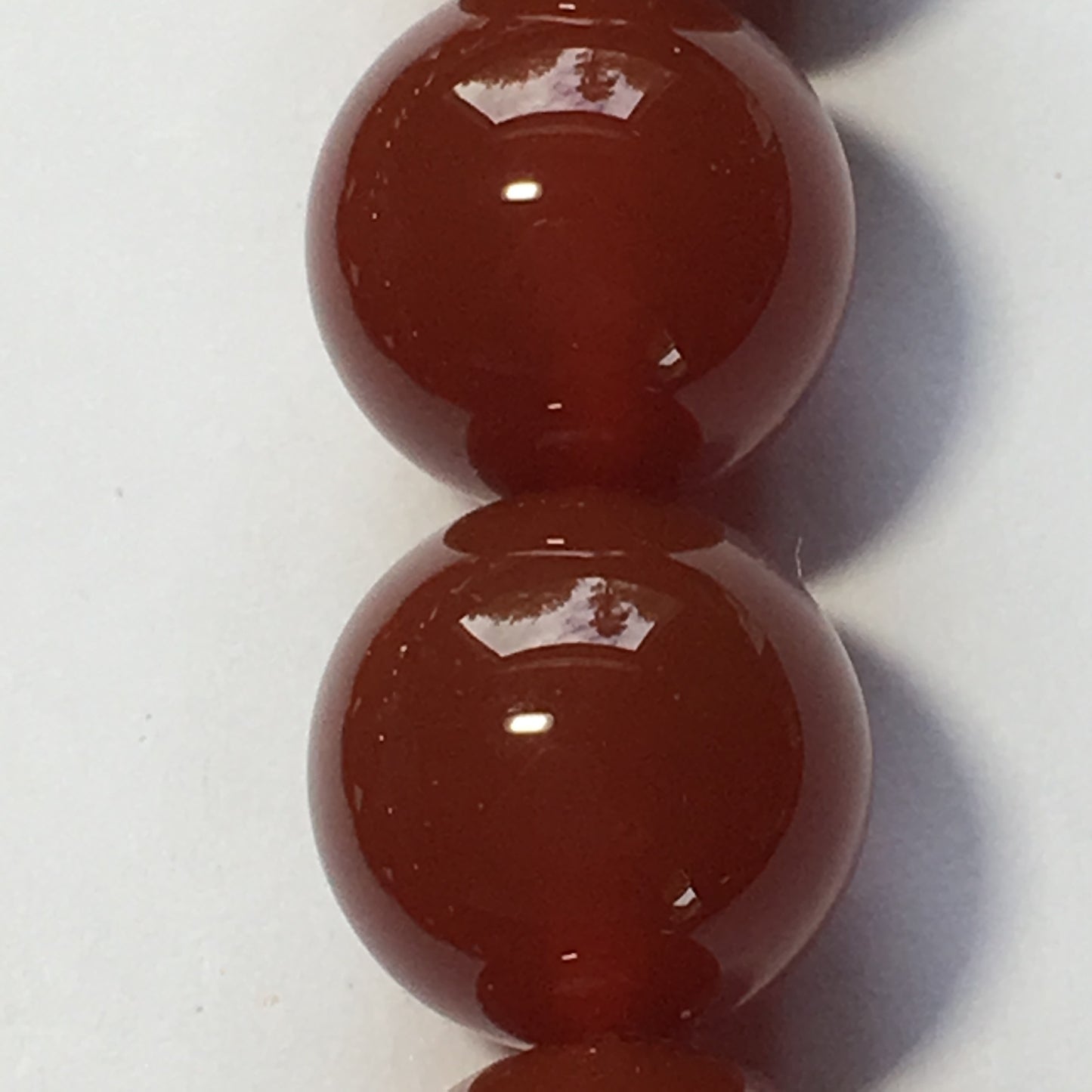 Carnelian Sard Semi-Precious Stone Round Beads, 14 mm - 27 Beads