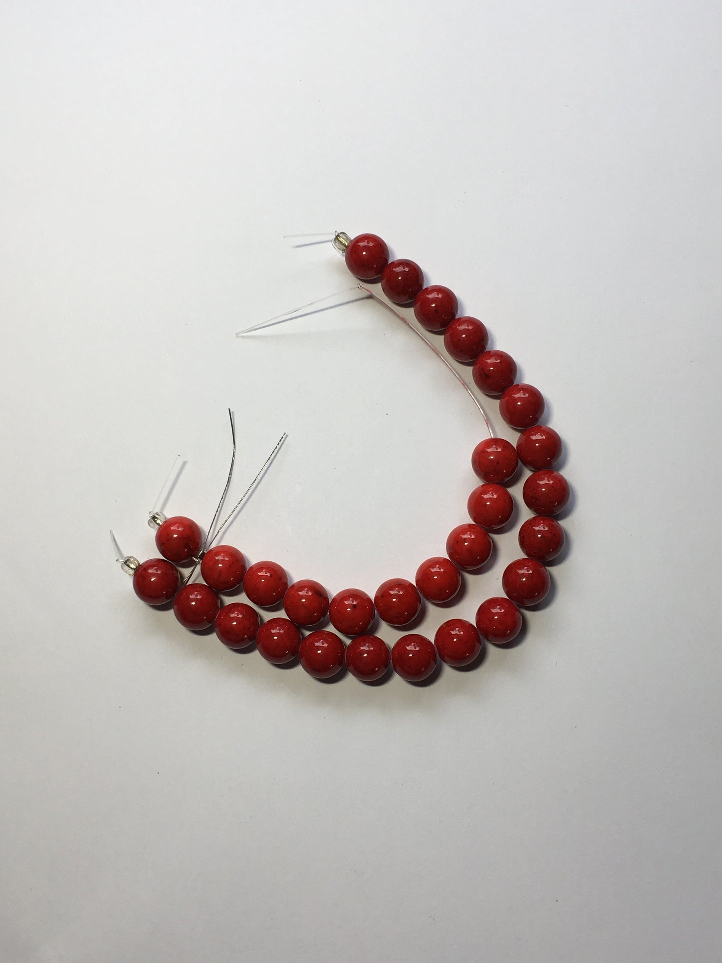Blue Moon Natural Elegance Red Stone Round Beads, 10 mm - 19 Beads