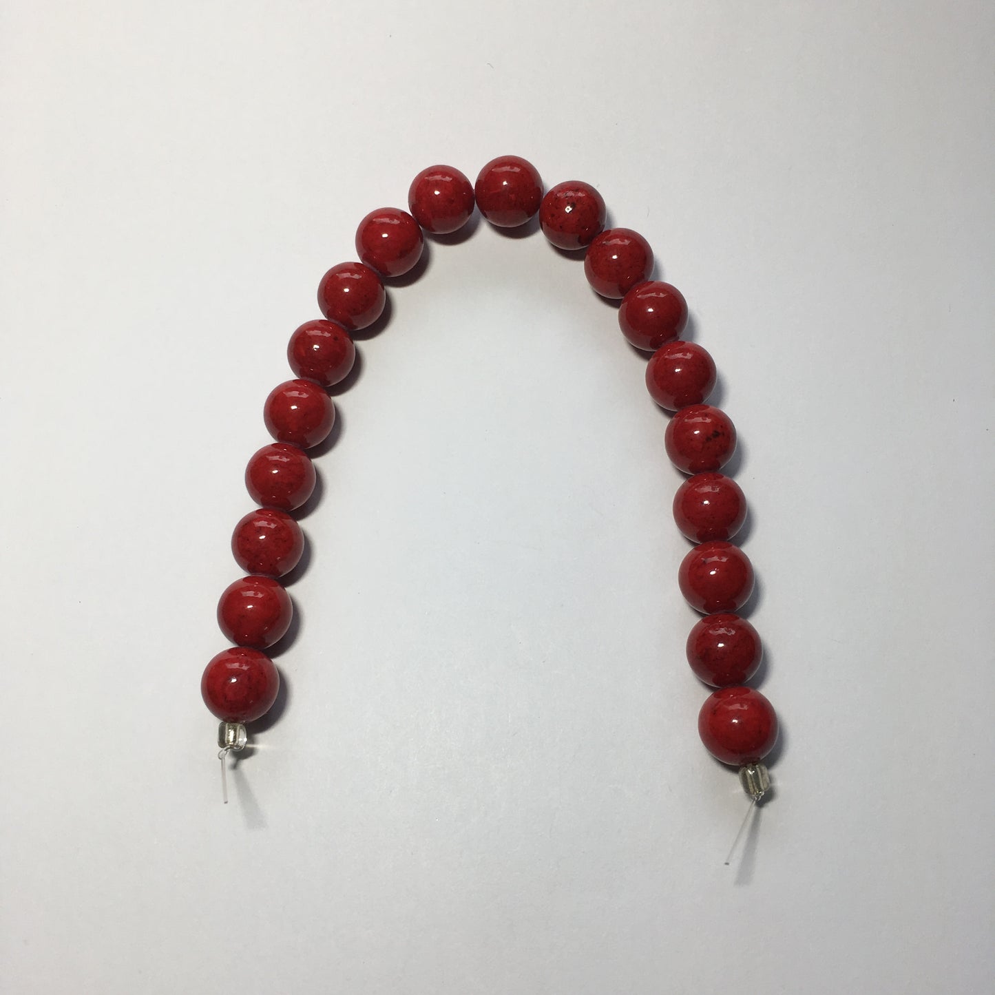 Blue Moon Natural Elegance Red Stone Round Beads, 10 mm - 19 Beads