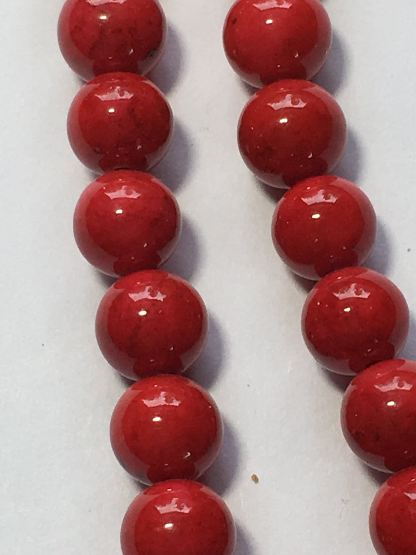 Blue Moon Natural Elegance Dark Red Stone Round Beads, 6 mm - 61 Beads