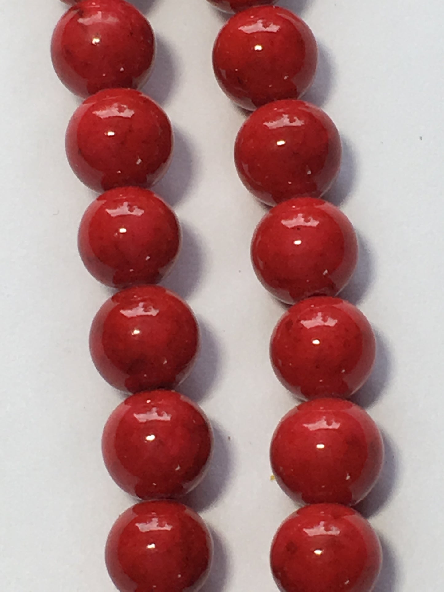 Blue Moon Natural Elegance Dark Red Stone Round Beads, 6 mm - 61 Beads