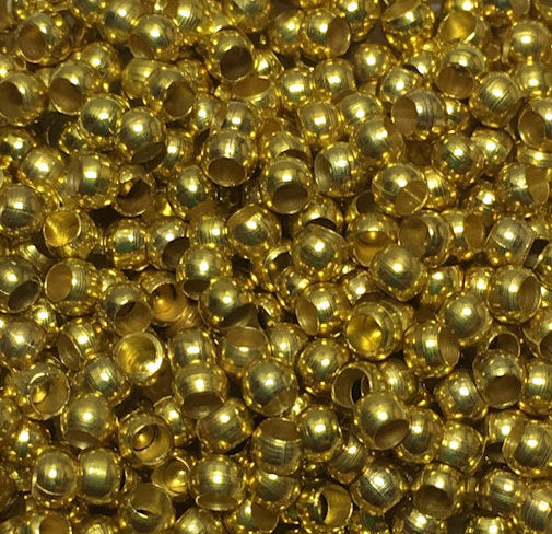 Gold Plated Round Spacer Beads,  1.75 x 2.4 mm - 100 Beads