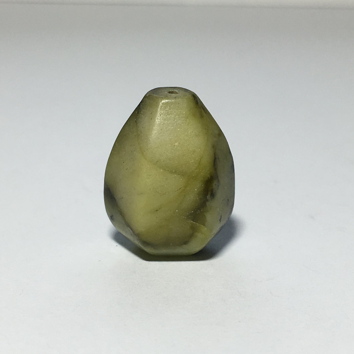Green Serpentine Faceted Teardrop Semi-Precious Stone  Pendant 18 x 12 mm