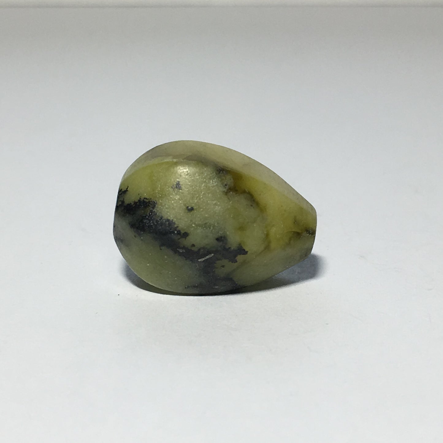 Green Serpentine Faceted Teardrop Semi-Precious Stone  Pendant 18 x 12 mm
