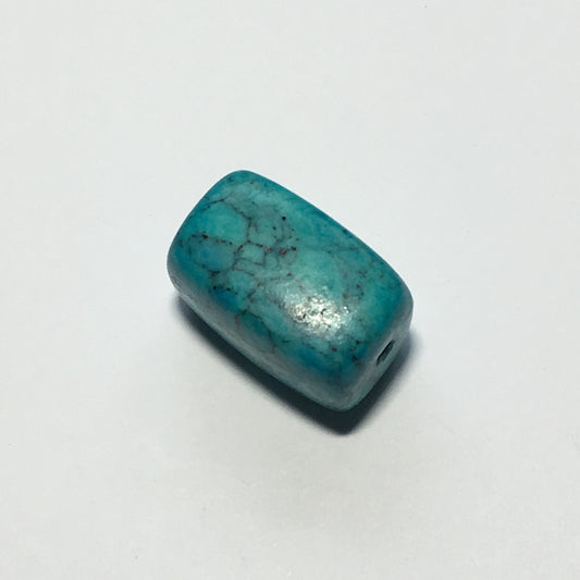 Turquoise Color Rectangular Focal Bead, 20 x 13 mm