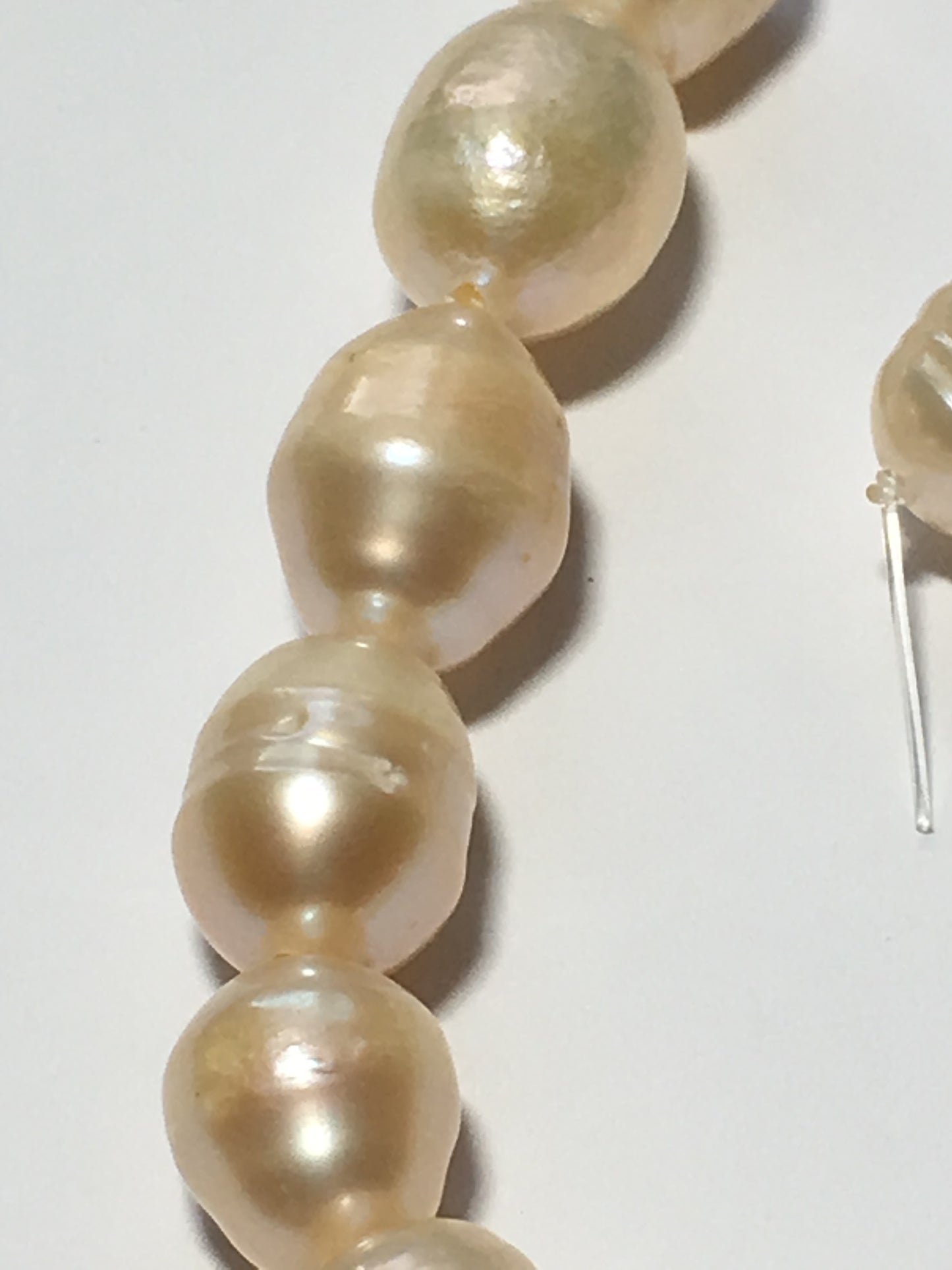 Cream Baroque Pearls 10 mm 7-Inch Strand