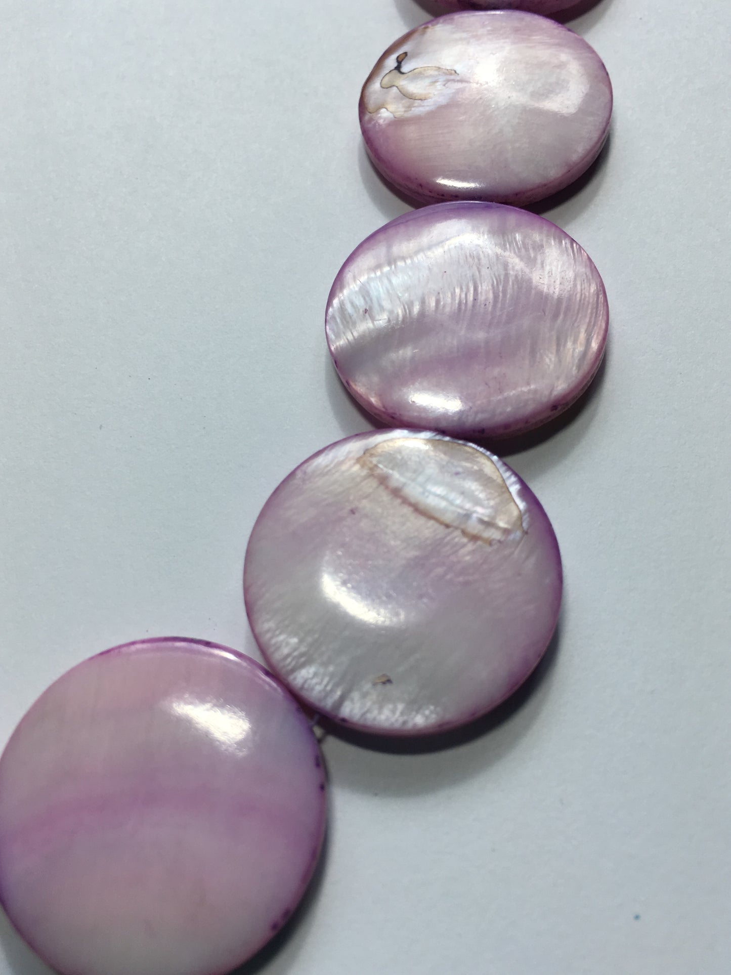 Bead Gallery Amethyst Purple Lentil Shell Beads, 25 mm - 12 Beads
