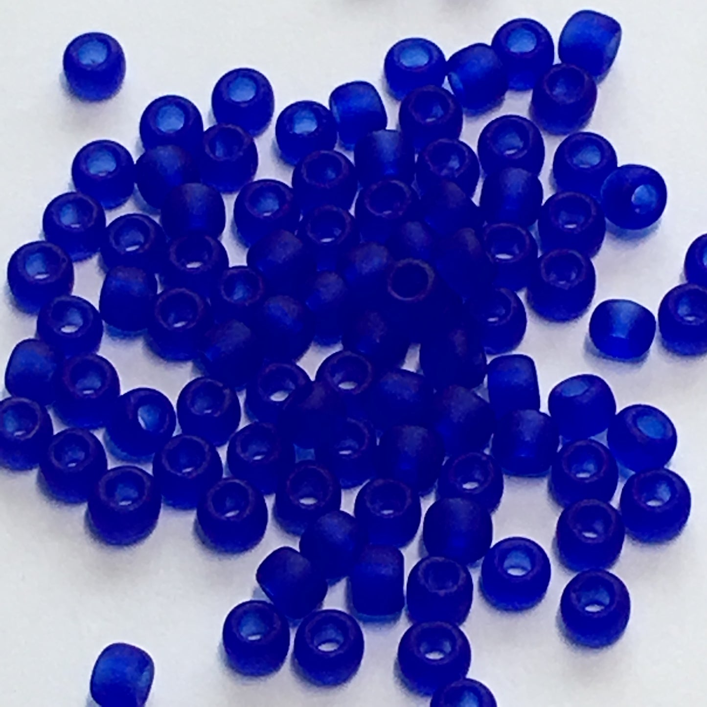 TOHO TR-11-8F  11/0 Transparent Matte Cobalt Blue Seed Beads, 5 gm