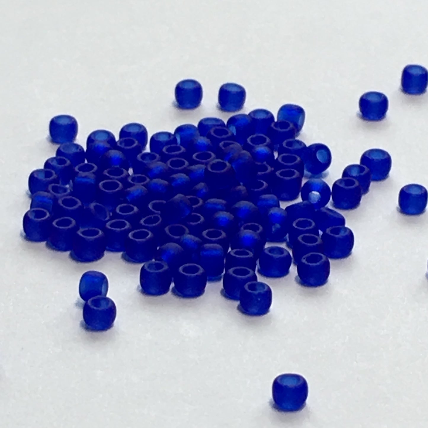 TOHO TR-11-8F  11/0 Transparent Matte Cobalt Blue Seed Beads, 5 gm