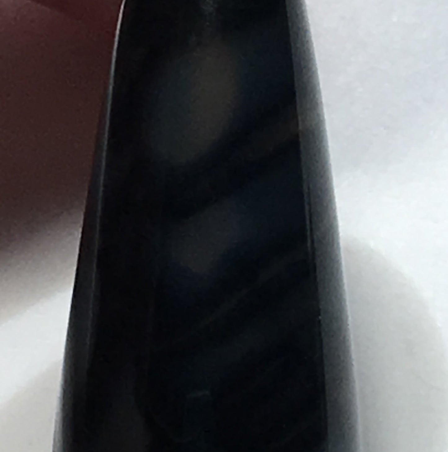 Black Swirl Drop Lampwork Glass Pendant, 36 x 7 x 14 mm