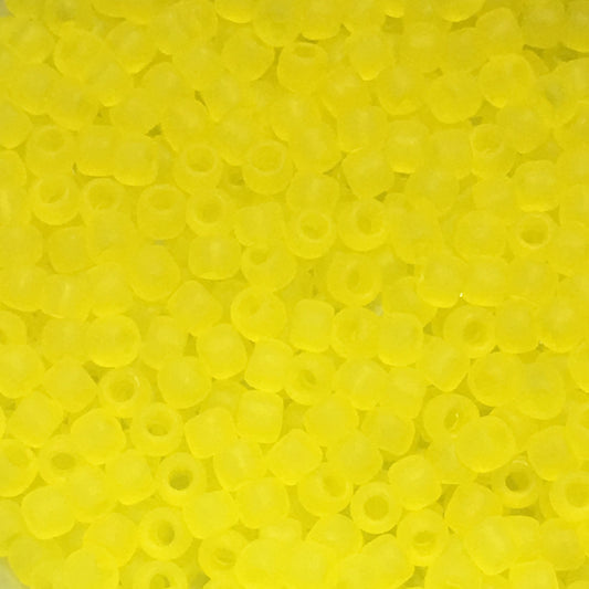 TOHO TR-11-12F - 11/0 Transparent Frosted Lemon Seed Beads, 5 gm