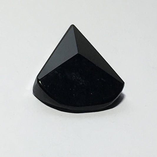 Faceted Flat Teardrop Pendant, Clear or Black, 25 x 20 mm