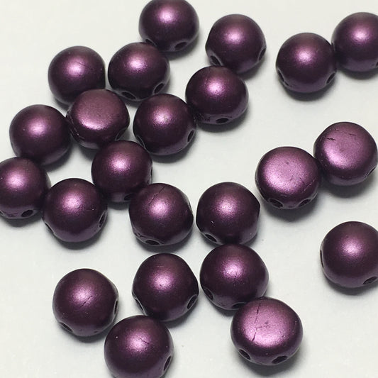 Czech Candy 6 mm 25032 Pastel Bordeaux Beads - 25 Beads