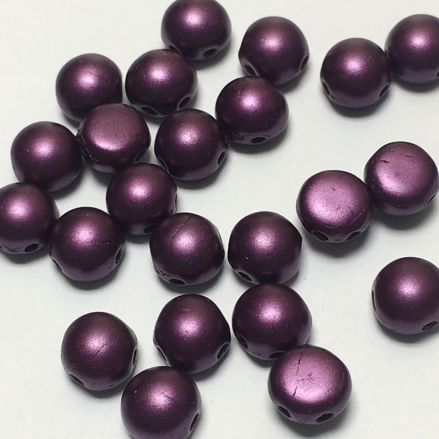 Czech Candy 8 mm 25032 Pastel Bordeaux Beads - 20 Beads