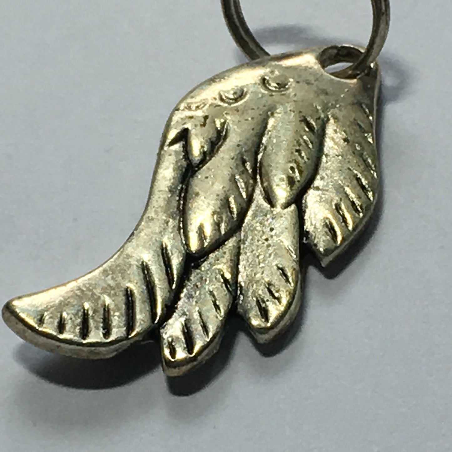 Antique Silver Wing Charm, 25 x 12 mm