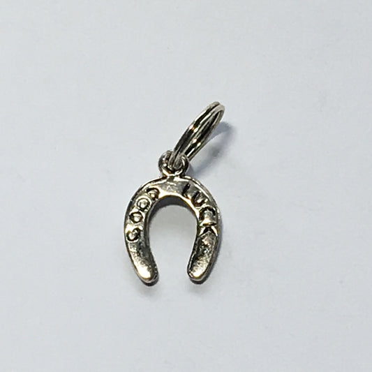 Antique Silver Horseshoe Charm, 15 x 10 mm