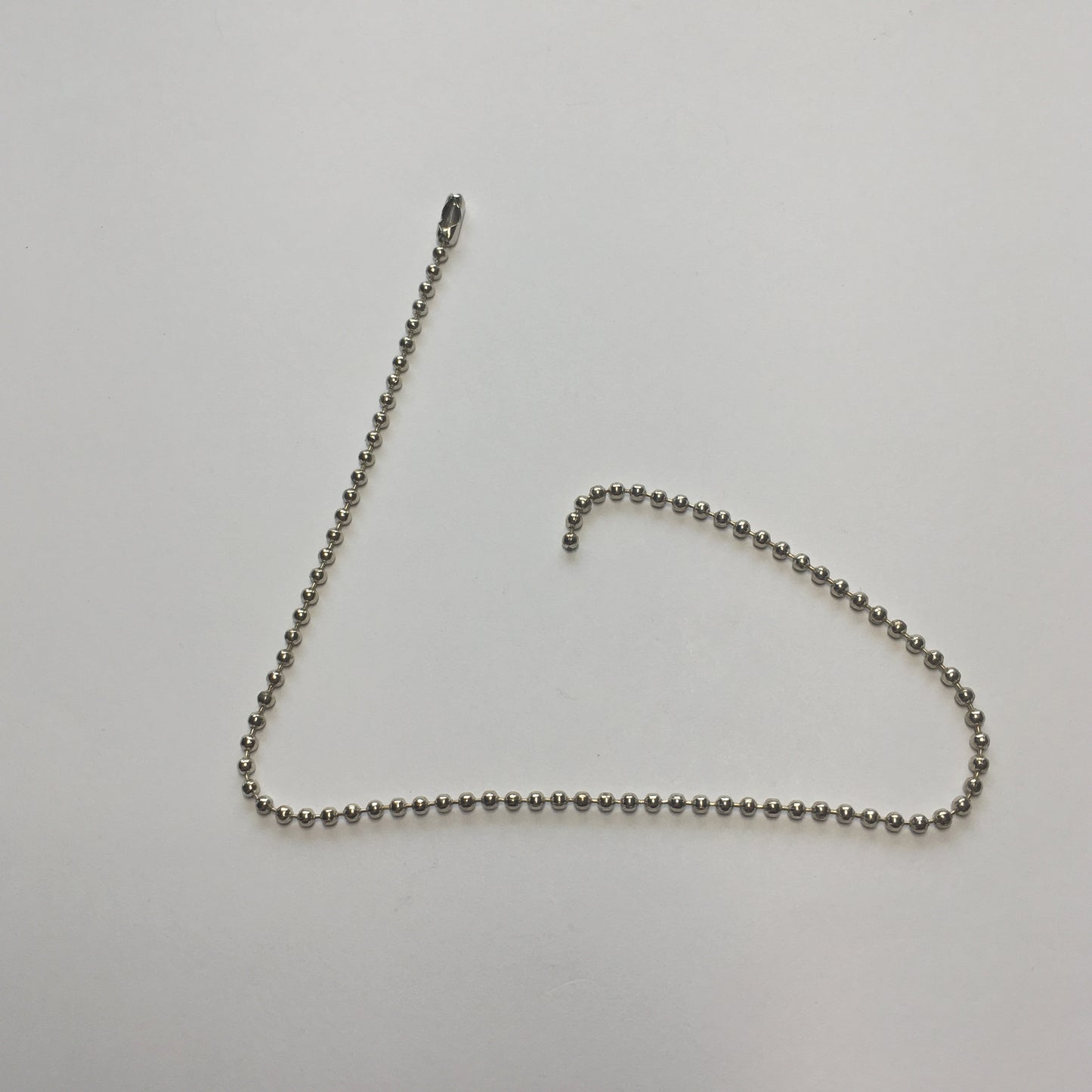 Chaîne à billes en argent, 2 mm, 9 pouces, 1 connecteur