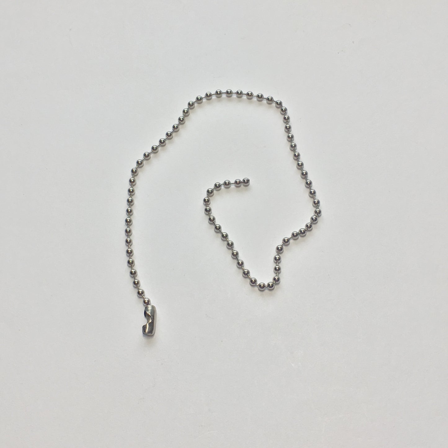 Chaîne à billes en argent, 2 mm, 10 pouces, 1 connecteur