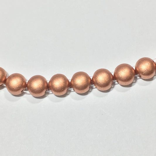 Czech Candy 6 mm 02010-01770 Copper Candy Beads - 16 Beads