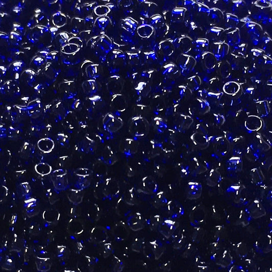TOHO TR-15-8D Transparent Dark Cobalt Blue Seed Beads, 5 gm