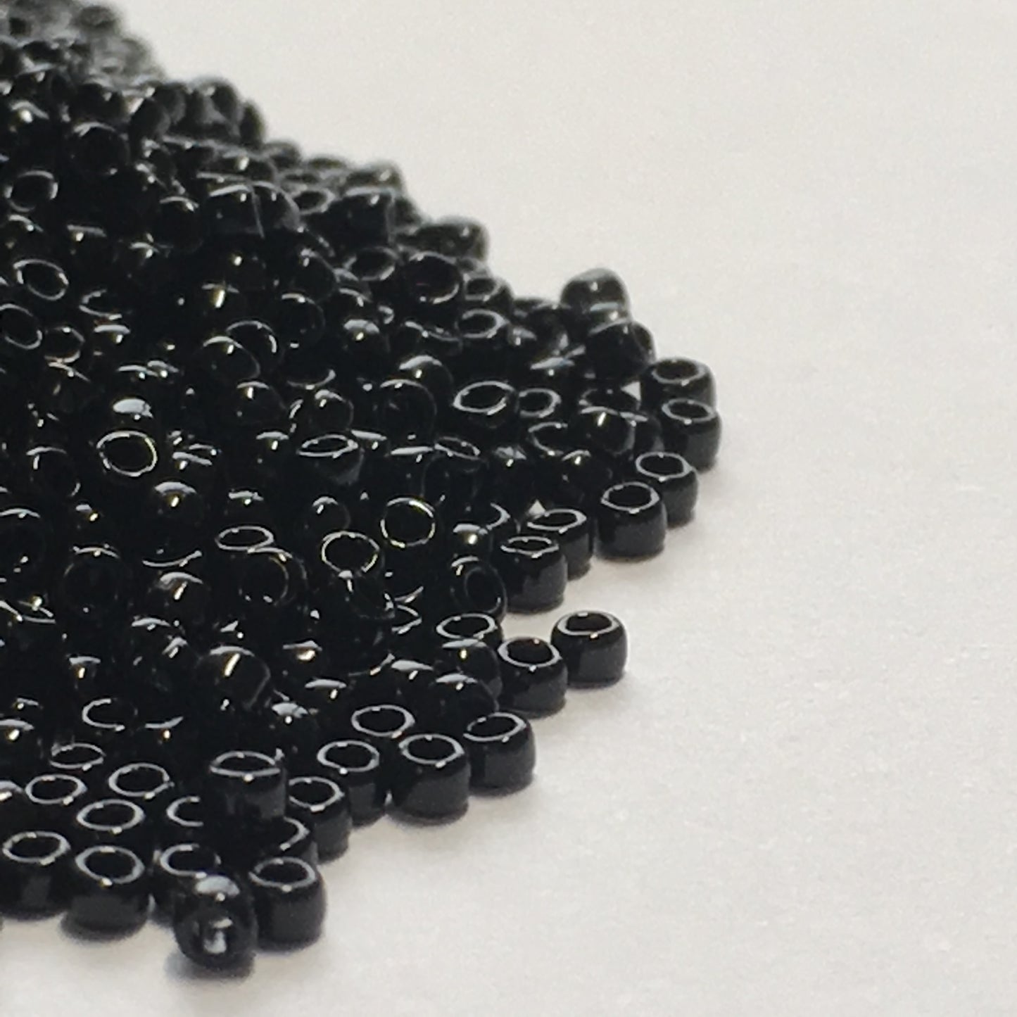 TOHO TR-15-49 Opaque Jet Black Seed Beads, 5 gm