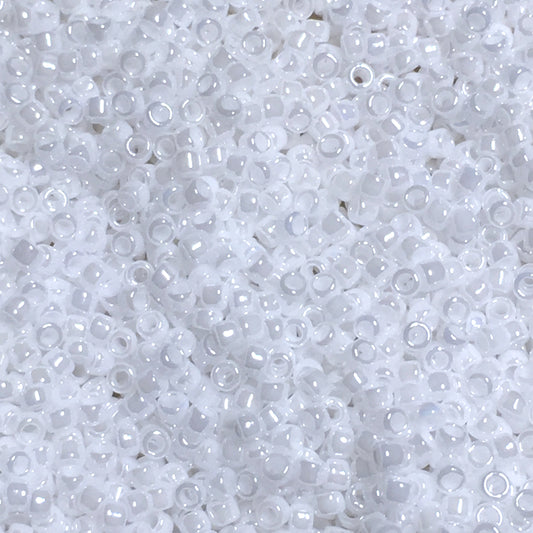 TOHO TR-15-121 Opaque White Luster Seed Beads, 5 gm