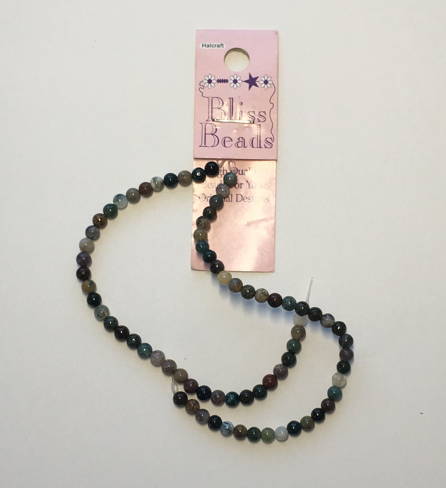 Bliss Beads Fancy Jasper Semi-Precious Stone Round Beads, 4 mm  - 73 Beads