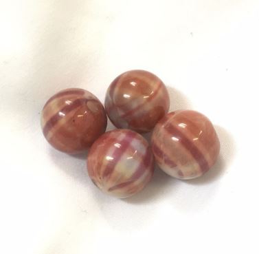 Brown and Mauve Acrylic Beads, 14 mm - 4 Beads
