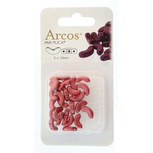 Arcos Par Puca 5 x 10 mm 02010-25010 Pastel Dark Coral 5 x 10 mm - 26 Beads on 5 gm Card