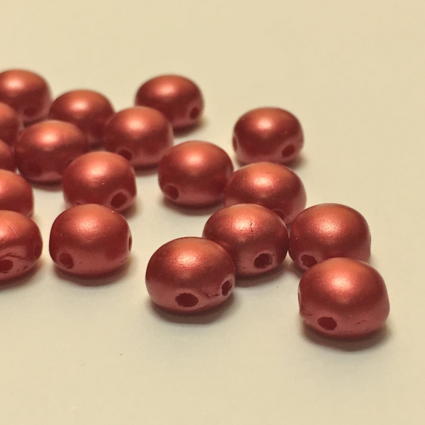 Czech Candy 6 mm 25010 Pastel Dark Coral Beads - 25 Beads