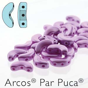 Arcos Par Puca 5 x 10 mm 02010-25012 Pastel Lilac 5 x 10 mm - 23 Beads on 5 gm Card