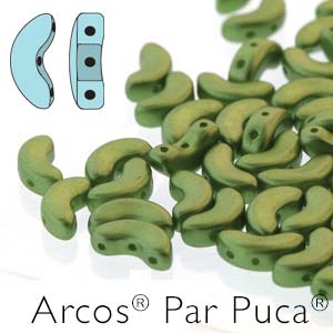 Arcos Par Puca 5 x 10 mm 02010-25034 Pastel Olivine 5 x 10 mm - 26 to 28 Beads on 5 gm Card