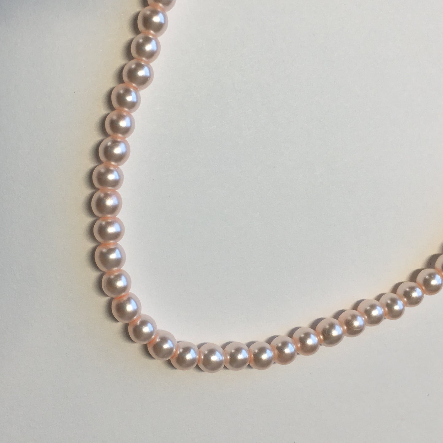 Darice Pink Strung Round Glass Pearls, 4 mm / 12" Strand - 82 Beads