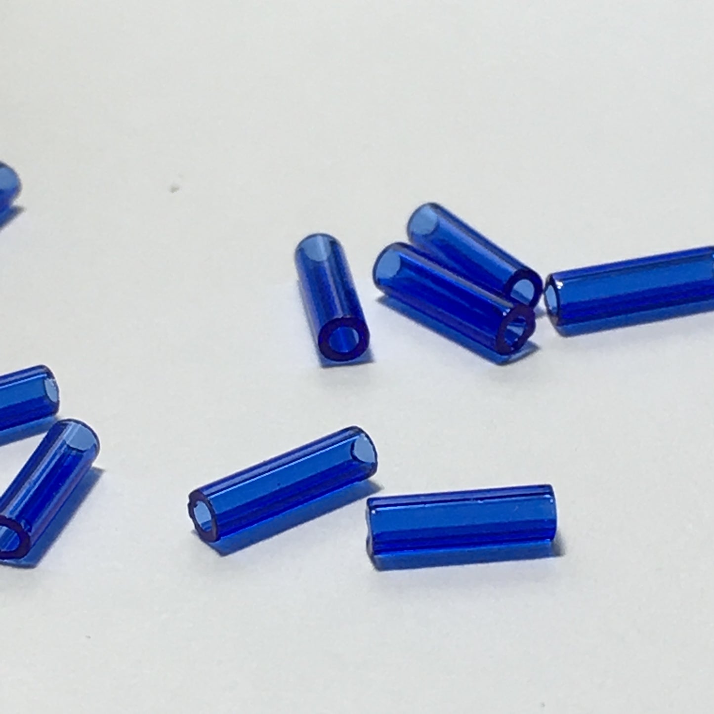 Miyuki BGL2-151  2# Transparent Cobalt Blue Bugle Beads, 6 mm - 5 gm
