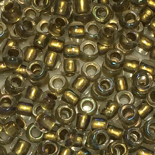 TOHO TR-8-262 Inside Color Crystal Gold Lined 8/0 Seed Beads, 5 gm