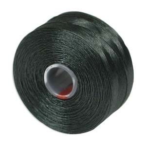 S-Lon D Tex45 Cordon de perles vert foncé/bobine de fil – 78 yards