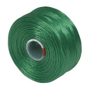S-Lon D Tex45 Green Bead Cord / Thread Bobbin  - 78 Yards