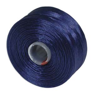 S-Lon D Tex45 Cordon de perles bleu royal/bobine de fil – 78 yards