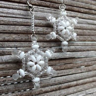 Snowflake Earrings Free Digital Download Beading Pattern/Tutorial/Instructions/How To (Click on Link Below)