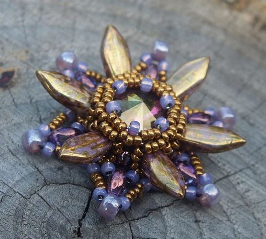 Starburst Pendant Free Digital Download Beading Pattern/Tutorial/Instructions/How To (Click on Link Below)