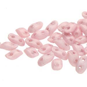 Czech Wave 03000-14494  3 x 7 mm 2-Hole Chalk Lilac Luster Glass Beads - 5 or 10 gm