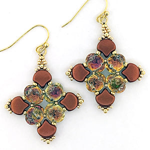 Baroque Quartet Earrings Free Digital Download Beading Pattern/Tutorial/Instructions/How To (Click on Link Below)