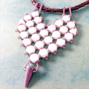 Honeycomb Heart Pendant Free Digital Download Beading Pattern/Tutorial/Instructions/How To (Click on Link Below)