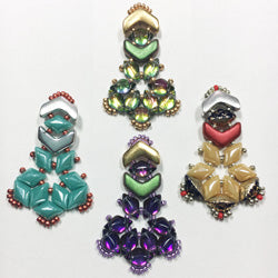 Chevron GemDuo Earrings Free Digital Download Beading Pattern/Tutorial/Instructions/How To (Click on Link Below)