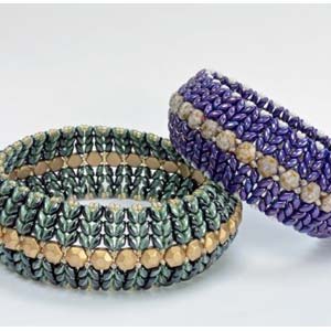 SuperDuo Honeycomb Bangle Bracelet Téléchargement numérique gratuit Modèle de perles/Tutoriel/Instructions/Comment (Cliquez sur le lien ci-dessous)