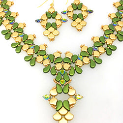 Ginko Paisley Collar Necklace and Earrings Free Digital Download Beading Pattern/Tutorial/Instructions/How To (Click on Link Below)