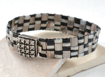 Geometrical Patterned Bracelet Free Digital Download Beading Pattern/Tutorial/Instructions/How To (Click on Link Below)