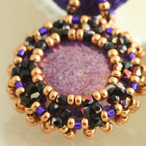 Easy Beaded Cabochon Pendant Free Digital Download Beading Pattern/Tutorial/Instructions/How To (Click on Link Below)