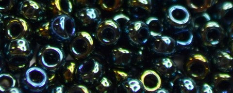 TOHO TR-11-84  11/0 Green Iris Metallic Seed Beads, 5 or 10 gm